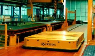 Automatic guidance for production, robotic positioning of loads